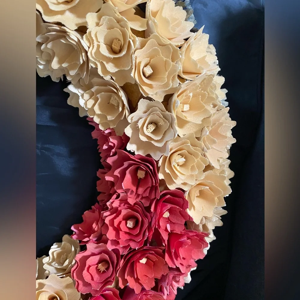 Handmade Sola Wood Wreath with Jute Hanging Rope